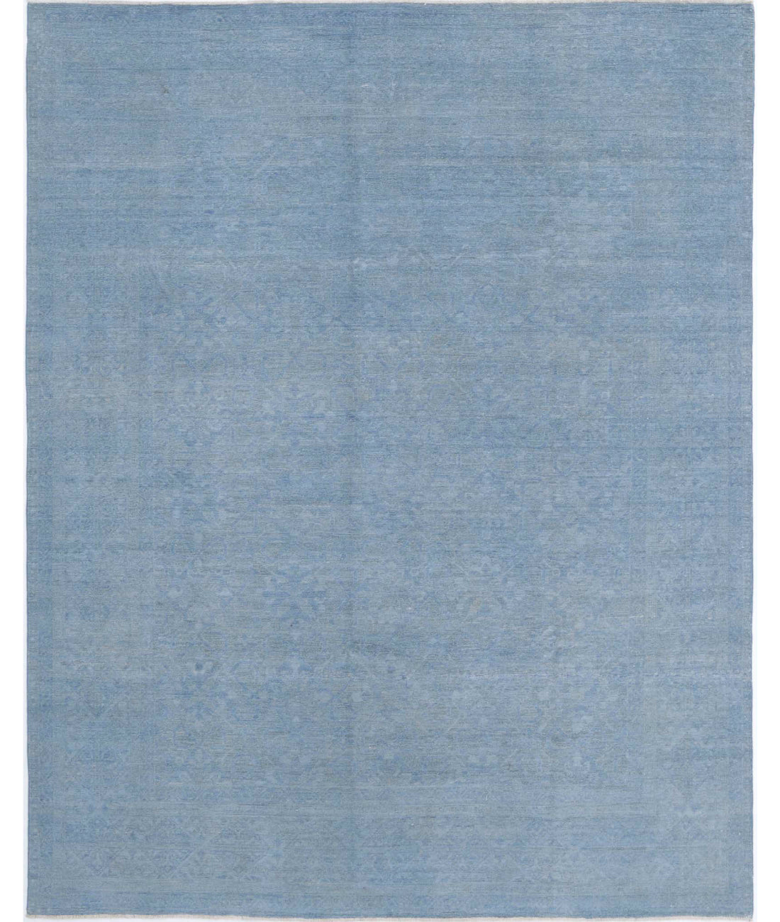 Overdye 7'10'' X 10'1'' Hand-Knotted Wool Rug 7'10'' x 10'1'' (235 X 303) / Blue / Blue