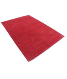 Overdye 5'5'' X 7'7'' Hand-Knotted Wool Rug 5'5'' x 7'7'' (163 X 228) / Red / Red