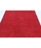 Overdye 5'5'' X 7'7'' Hand-Knotted Wool Rug 5'5'' x 7'7'' (163 X 228) / Red / Red