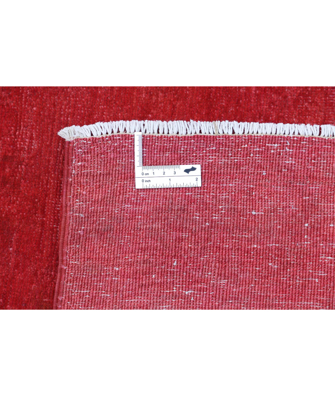 Overdye 5'5'' X 7'7'' Hand-Knotted Wool Rug 5'5'' x 7'7'' (163 X 228) / Red / Red