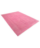 Overdye 7'9'' X 9'10'' Hand-Knotted Wool Rug 7'9'' x 9'10'' (233 X 295) / Pink / Pink