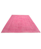 Overdye 7'9'' X 9'10'' Hand-Knotted Wool Rug 7'9'' x 9'10'' (233 X 295) / Pink / Pink