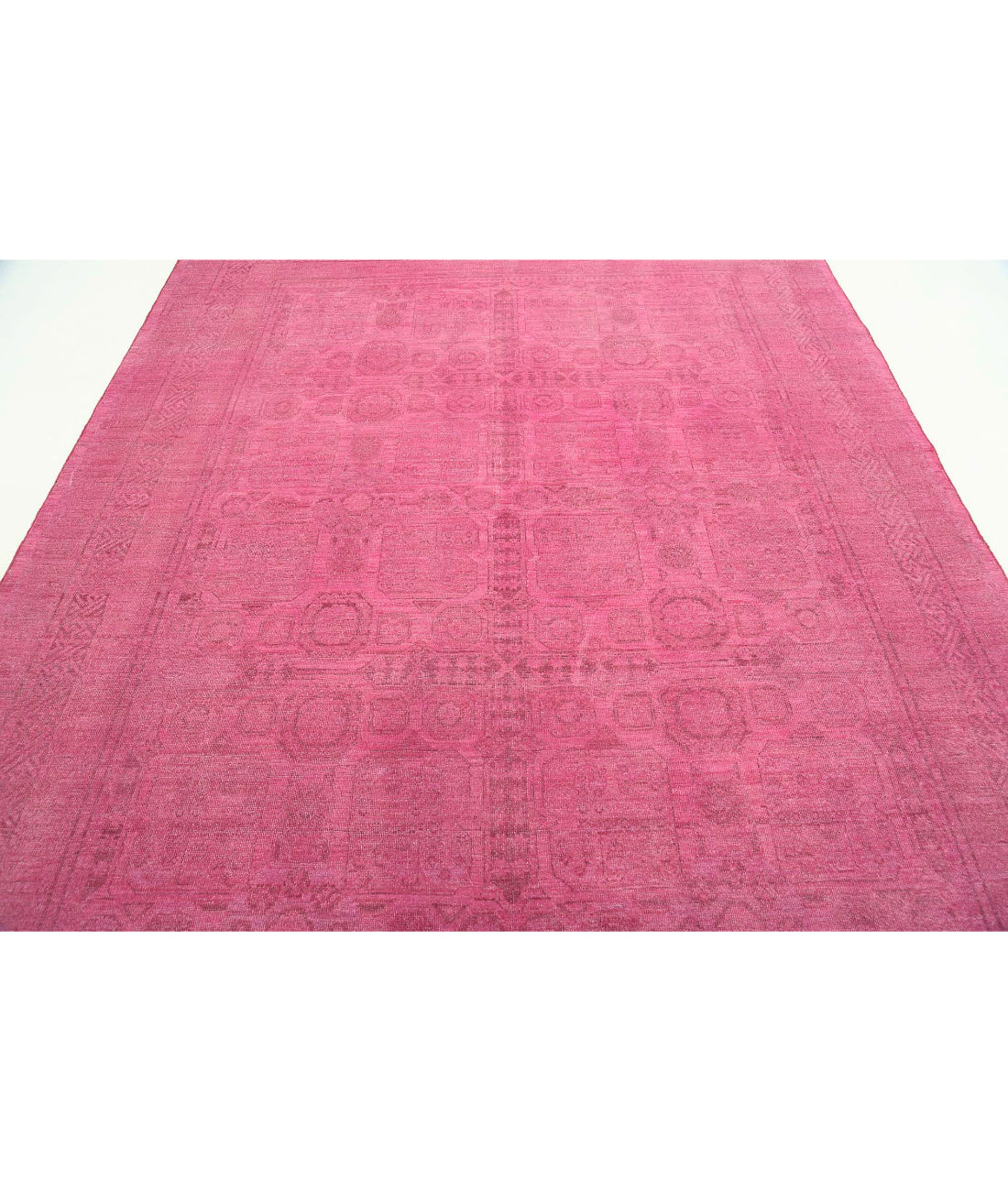 Overdye 7'9'' X 9'10'' Hand-Knotted Wool Rug 7'9'' x 9'10'' (233 X 295) / Pink / Pink