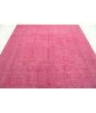 Overdye 7'9'' X 9'10'' Hand-Knotted Wool Rug 7'9'' x 9'10'' (233 X 295) / Pink / Pink