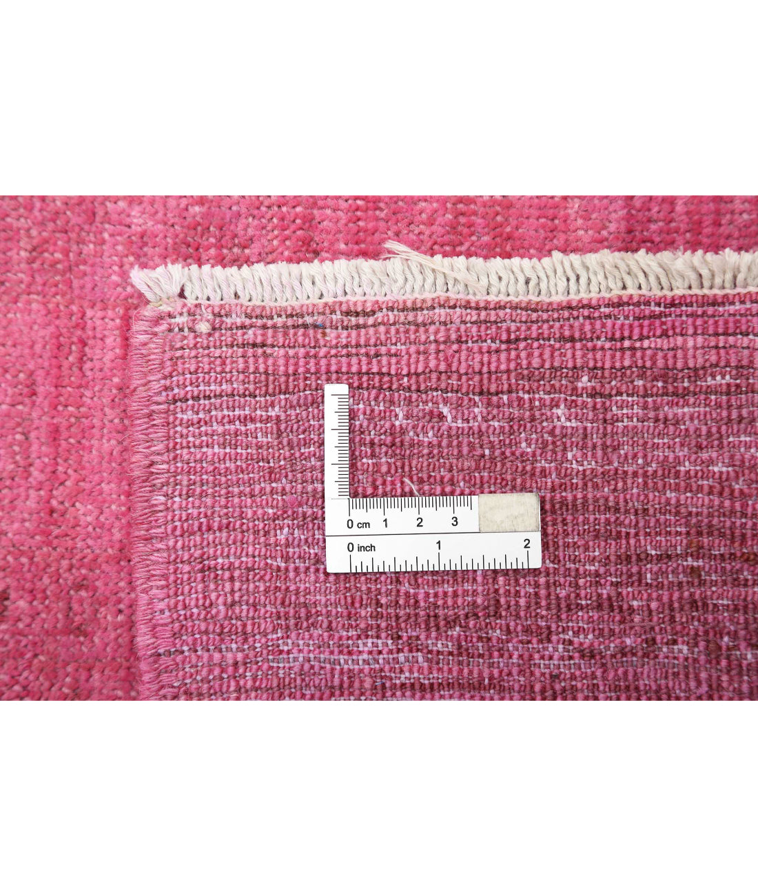 Overdye 7'9'' X 9'10'' Hand-Knotted Wool Rug 7'9'' x 9'10'' (233 X 295) / Pink / Pink