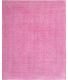 Overdye 7'9'' X 9'10'' Hand-Knotted Wool Rug 7'9'' x 9'10'' (233 X 295) / Pink / Pink