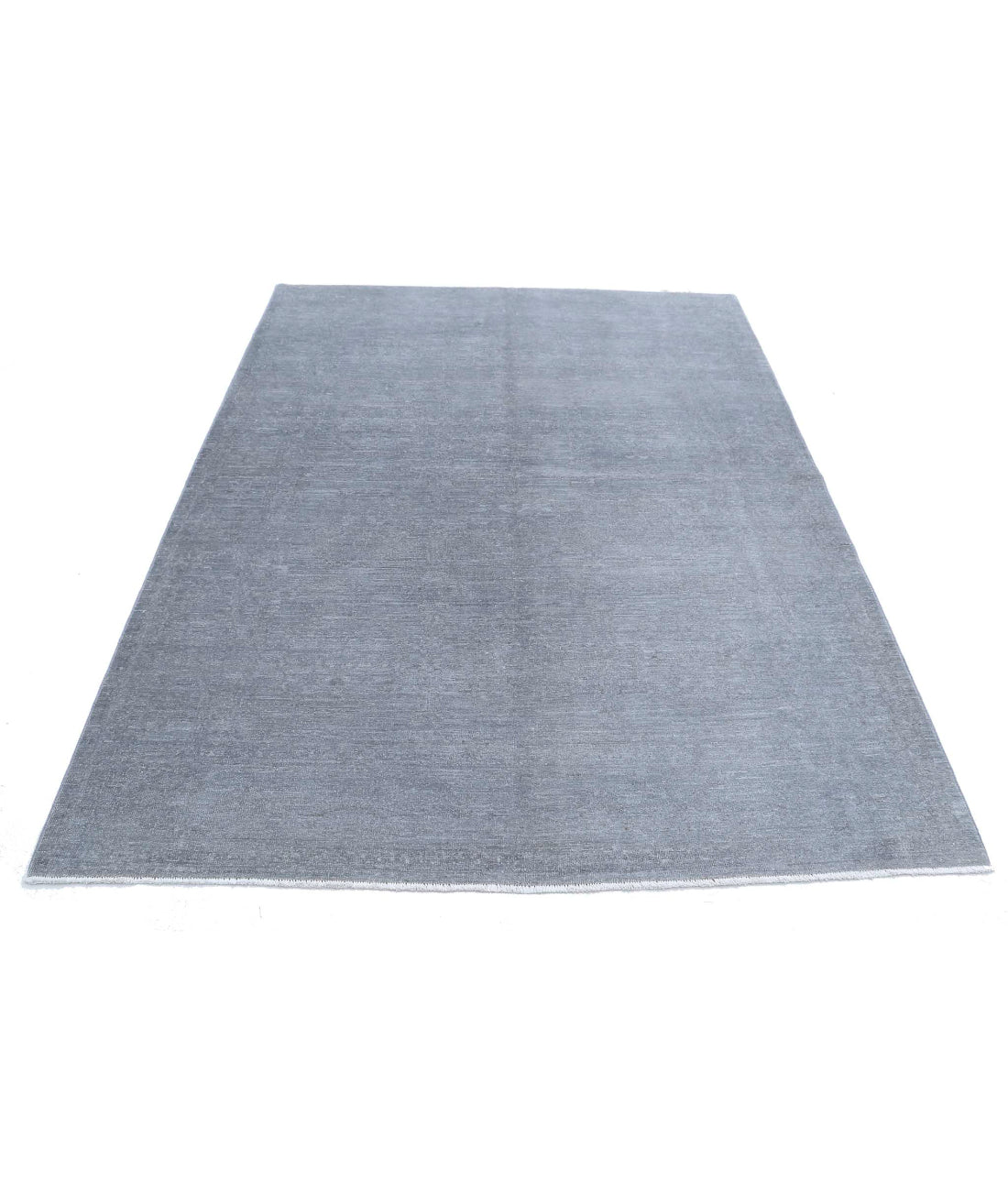 Overdye 5'7'' X 7'5'' Hand-Knotted Wool Rug 5'7'' x 7'5'' (168 X 223) / Grey / N/A