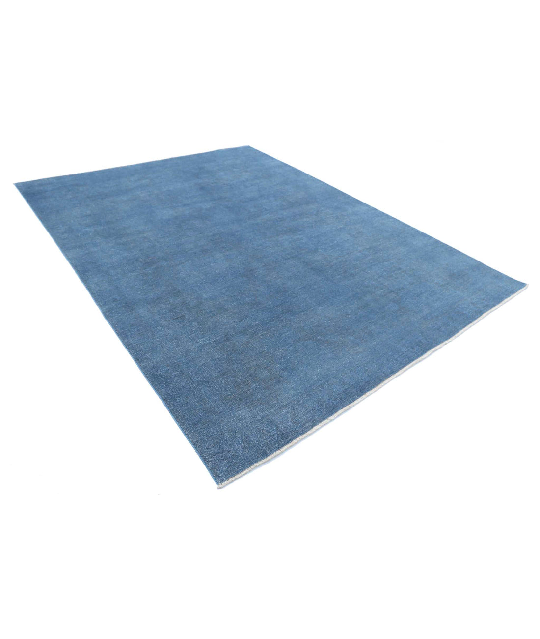 Overdye 7'9'' X 10'3'' Hand-Knotted Wool Rug 7'9'' x 10'3'' (233 X 308) / Blue / Blue