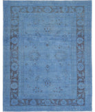 Overdye 7'9'' X 9'7'' Hand-Knotted Wool Rug 7'9'' x 9'7'' (233 X 288) / Blue / N/A