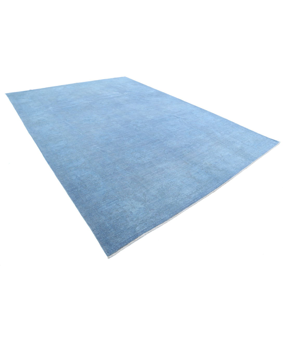 Overdye 9'9'' X 13'8'' Hand-Knotted Wool Rug 9'9'' x 13'8'' (293 X 410) / Blue / Blue