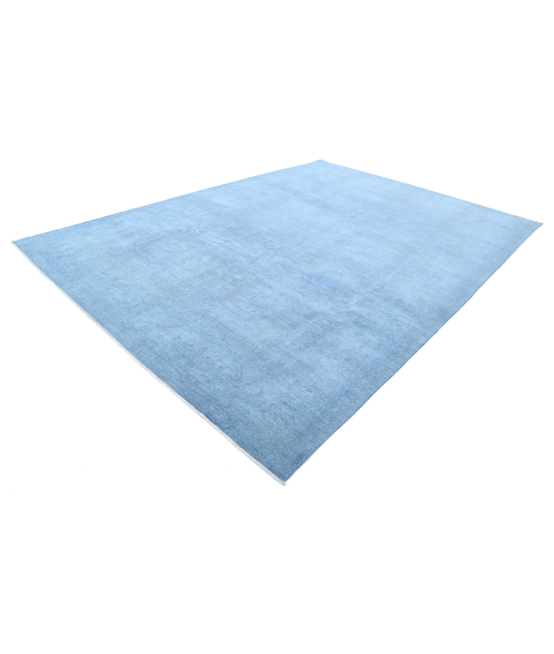 Overdye 9'9'' X 13'8'' Hand-Knotted Wool Rug 9'9'' x 13'8'' (293 X 410) / Blue / Blue