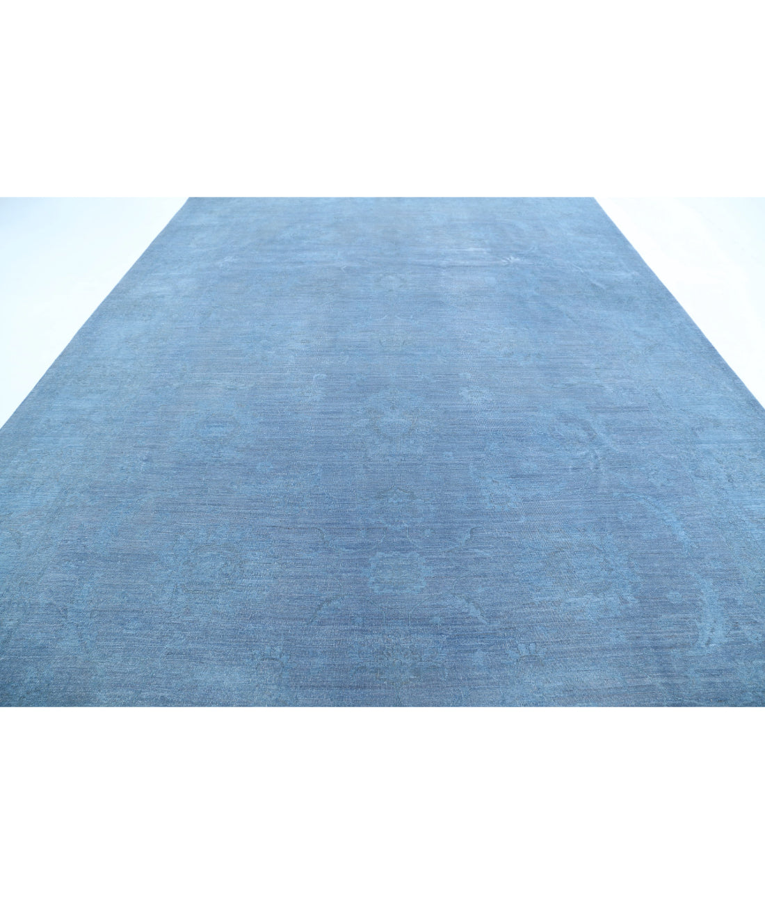 Overdye 9'9'' X 13'8'' Hand-Knotted Wool Rug 9'9'' x 13'8'' (293 X 410) / Blue / Blue