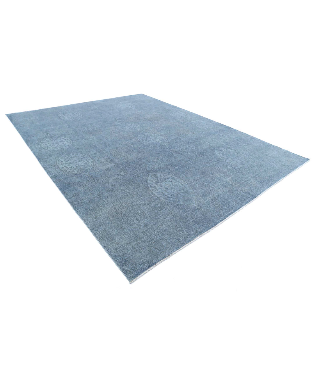 Overdye 10'0'' X 13'5'' Hand-Knotted Wool Rug 10'0'' x 13'5'' (300 X 403) / Grey / Blue