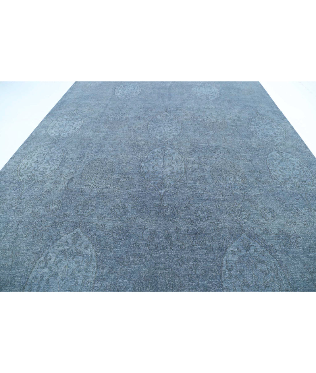 Overdye 10'0'' X 13'5'' Hand-Knotted Wool Rug 10'0'' x 13'5'' (300 X 403) / Grey / Blue