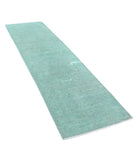 Overdye 2'7'' X 9'4'' Hand-Knotted Wool Rug 2'7'' x 9'4'' (78 X 280) / Green / N/A