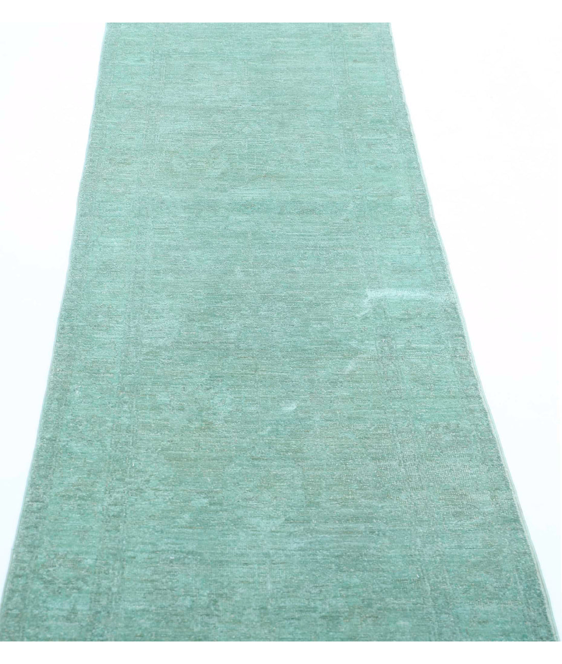 Overdye 2'7'' X 9'4'' Hand-Knotted Wool Rug 2'7'' x 9'4'' (78 X 280) / Green / N/A