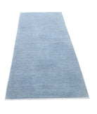 Overdye 2'8'' X 7'7'' Hand-Knotted Wool Rug 2'8'' x 7'7'' (80 X 228) / Grey / Grey