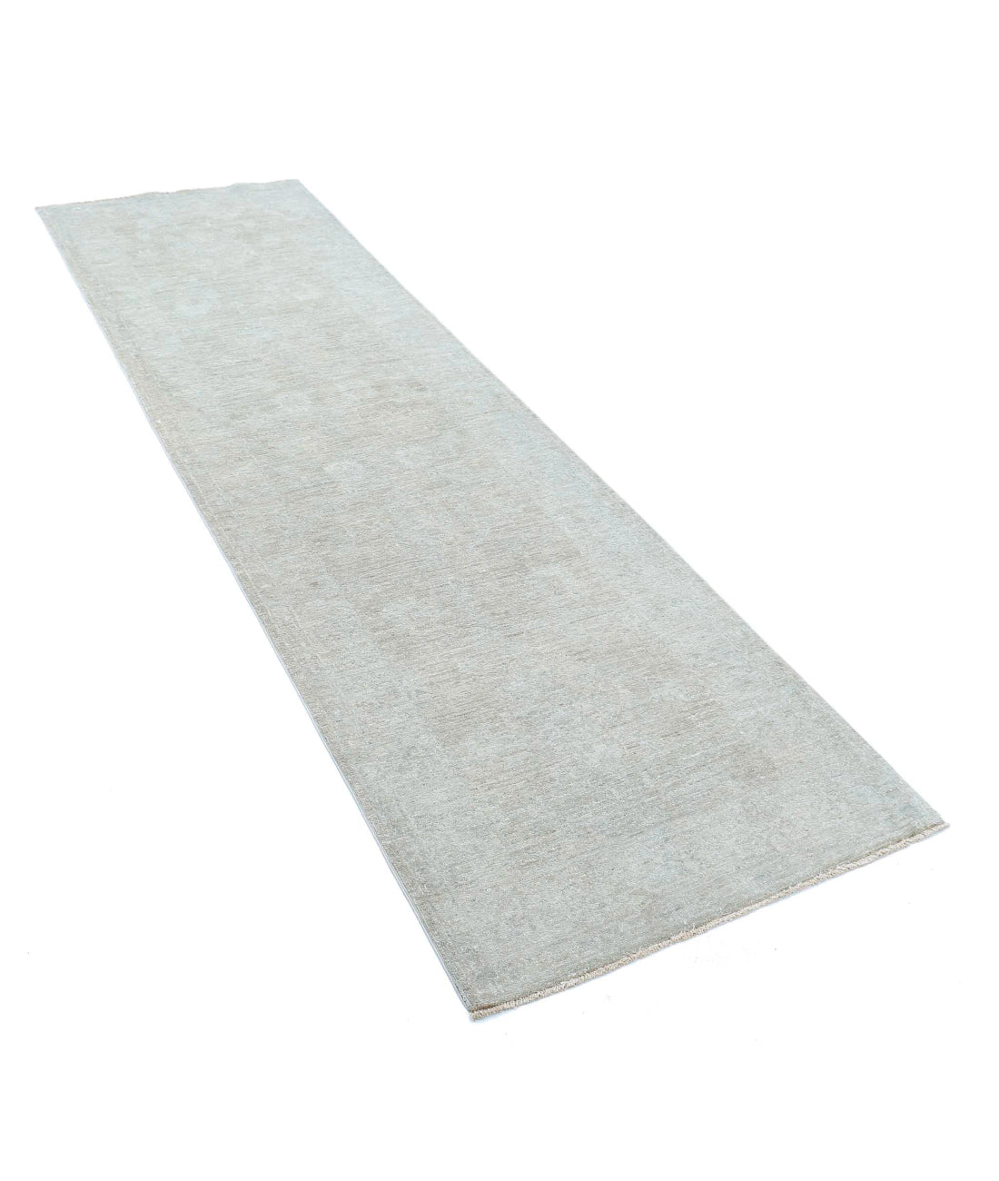 Overdye 2'5'' X 8'5'' Hand-Knotted Wool Rug 2'5'' x 8'5'' (73 X 253) / Grey / Grey