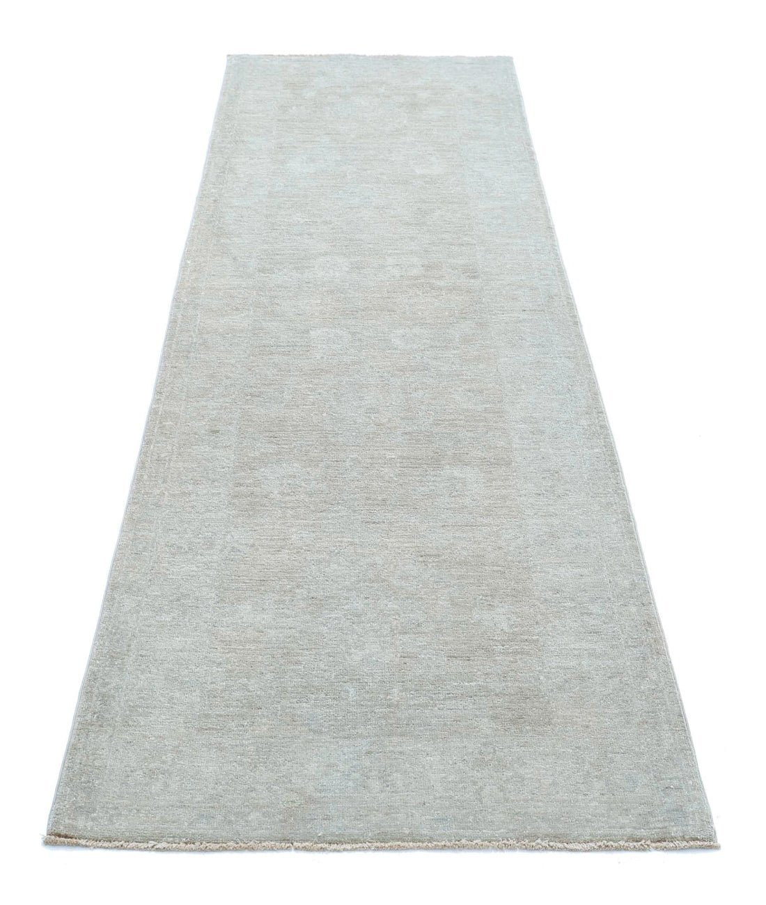 Overdye 2'5'' X 8'5'' Hand-Knotted Wool Rug 2'5'' x 8'5'' (73 X 253) / Grey / Grey