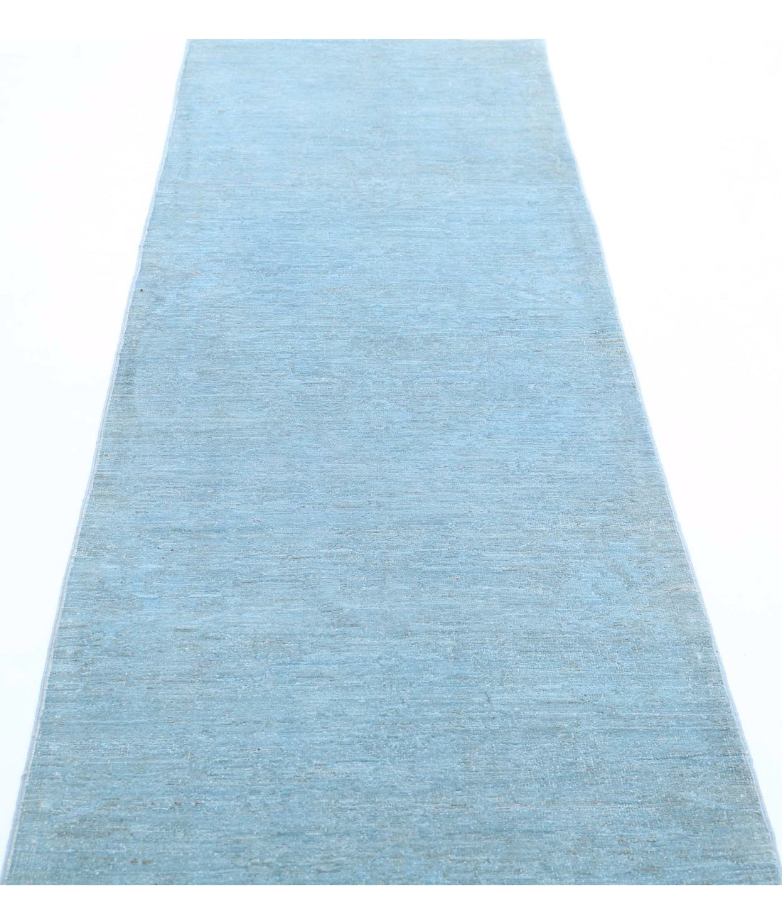 Overdye 2'7'' X 9'3'' Hand-Knotted Wool Rug 2'7'' x 9'3'' (78 X 278) / Blue / Blue