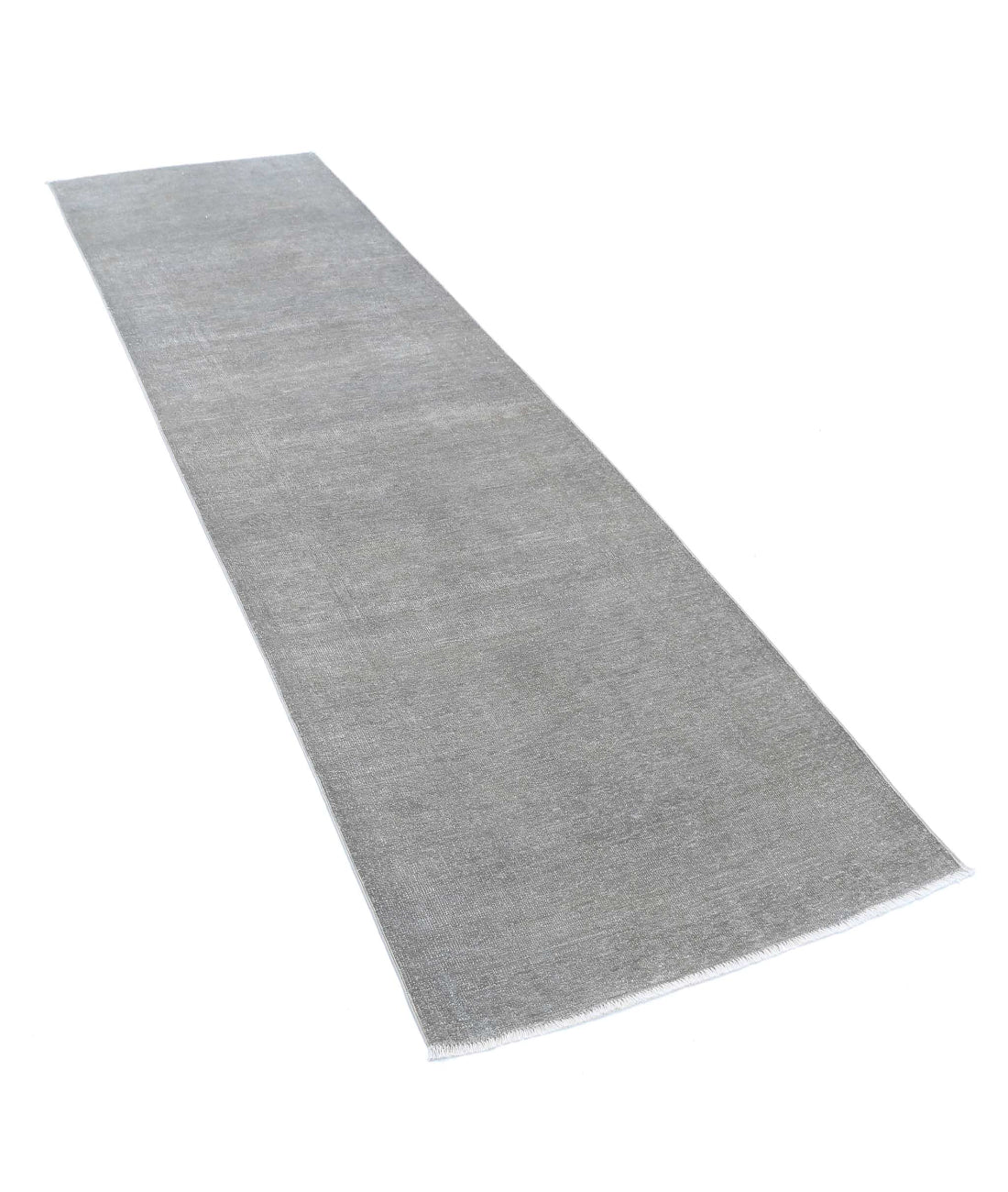 Overdye 2'8'' X 9'3'' Hand-Knotted Wool Rug 2'8'' x 9'3'' (80 X 278) / Grey / Grey