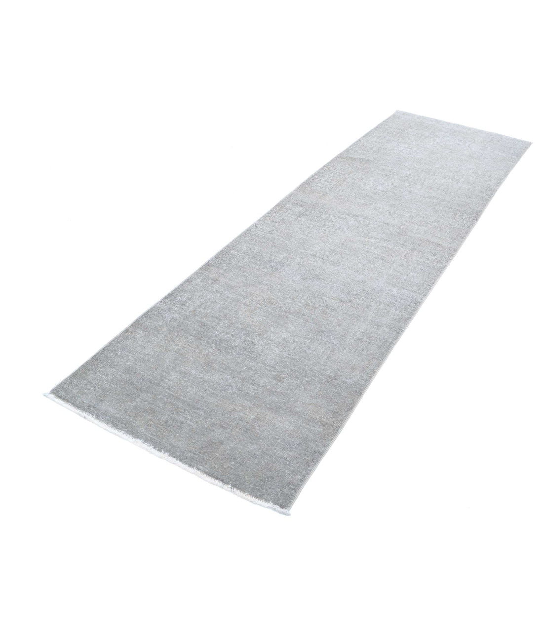 Overdye 2'8'' X 9'3'' Hand-Knotted Wool Rug 2'8'' x 9'3'' (80 X 278) / Grey / Grey