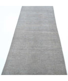 Overdye 2'8'' X 9'3'' Hand-Knotted Wool Rug 2'8'' x 9'3'' (80 X 278) / Grey / Grey