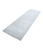 Overdye 2'8'' X 8'6'' Hand-Knotted Wool Rug 2'8'' x 8'6'' (80 X 255) / Grey / Grey