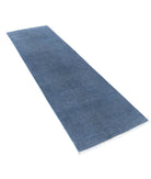 Overdye 2'5'' X 8'0'' Hand-Knotted Wool Rug 2'5'' x 8'0'' (73 X 240) / Blue / N/A