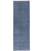 Overdye 2'5'' X 8'0'' Hand-Knotted Wool Rug 2'5'' x 8'0'' (73 X 240) / Blue / N/A