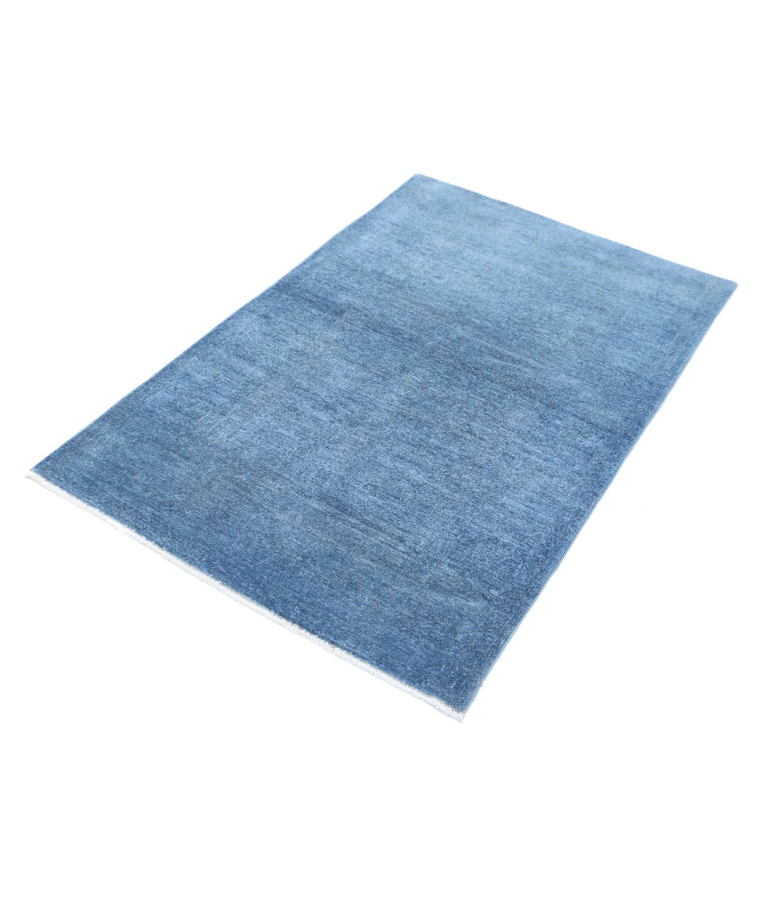 Overdye 3'1'' X 4'9'' Hand-Knotted Wool Rug 3'1'' x 4'9'' (93 X 143) / Blue / Blue