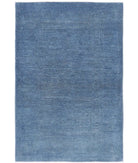 Overdye 3'1'' X 4'9'' Hand-Knotted Wool Rug 3'1'' x 4'9'' (93 X 143) / Blue / Blue