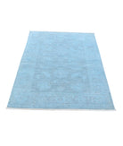 Overdye 3'2'' X 4'7'' Hand-Knotted Wool Rug 3'2'' x 4'7'' (95 X 138) / Blue / Blue