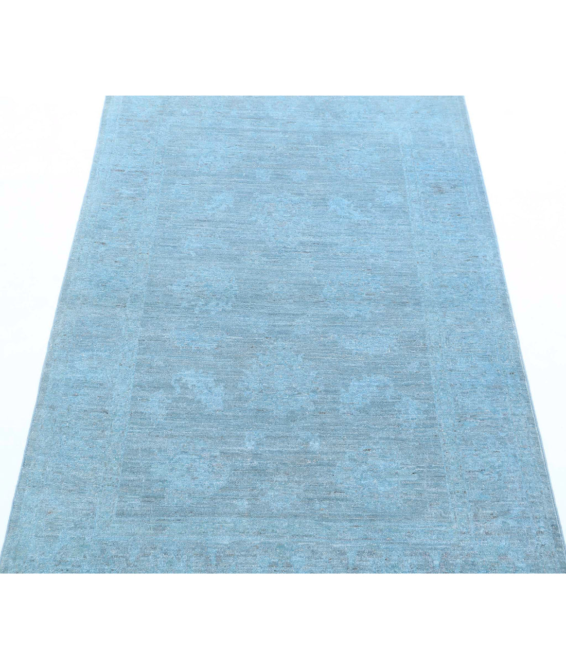 Overdye 3'2'' X 4'7'' Hand-Knotted Wool Rug 3'2'' x 4'7'' (95 X 138) / Blue / Blue