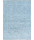 Overdye 3'2'' X 4'7'' Hand-Knotted Wool Rug 3'2'' x 4'7'' (95 X 138) / Blue / Blue