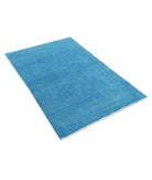 Overdye 3'3'' X 4'11'' Hand-Knotted Wool Rug 3'3'' x 4'11'' (98 X 148) / Blue / Blue