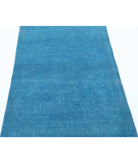 Overdye 3'3'' X 4'11'' Hand-Knotted Wool Rug 3'3'' x 4'11'' (98 X 148) / Blue / Blue