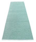 Overdye 2'8'' X 9'3'' Hand-Knotted Wool Rug 2'8'' x 9'3'' (80 X 278) / Green / N/A