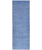 Overdye 2'11'' X 9'2'' Hand-Knotted Wool Rug 2'11'' x 9'2'' (88 X 275) / Blue / Blue