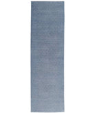 Overdye 3'0'' X 11'3'' Hand-Knotted Wool Rug 3'0'' x 11'3'' (90 X 338) / Blue / Blue