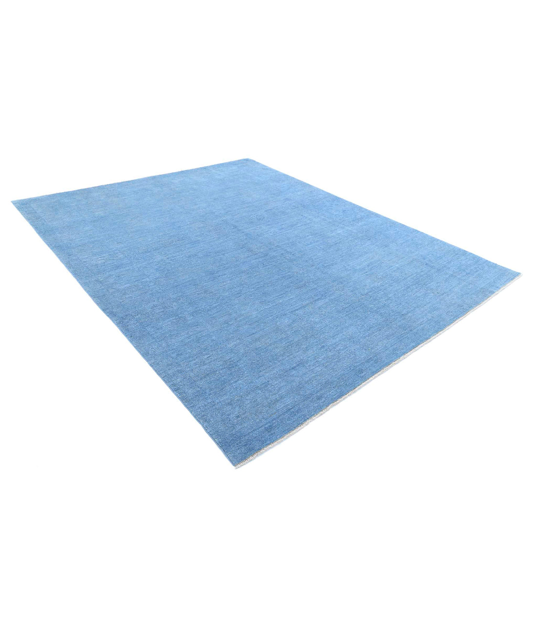 Overdye 7'10'' X 9'10'' Hand-Knotted Wool Rug 7'10'' x 9'10'' (235 X 295) / Blue / Blue