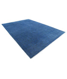 Overdye 9'10'' X 13'9'' Hand-Knotted Wool Rug 9'10'' x 13'9'' (295 X 413) / Blue / Blue