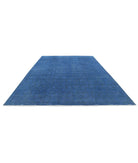 Overdye 9'10'' X 13'9'' Hand-Knotted Wool Rug 9'10'' x 13'9'' (295 X 413) / Blue / Blue