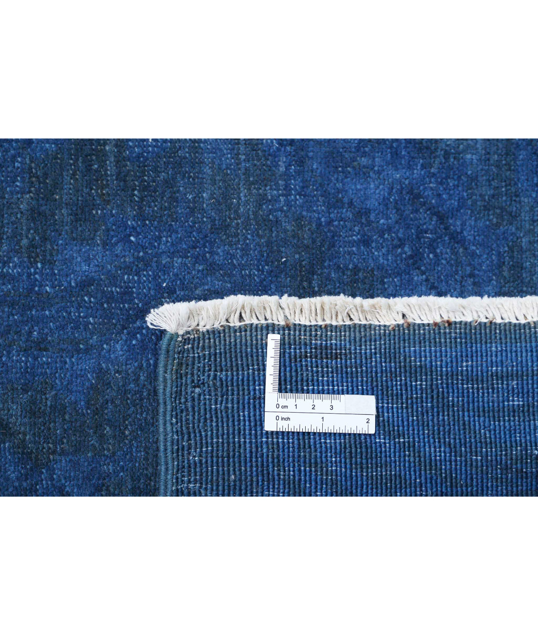 Overdye 9'10'' X 13'9'' Hand-Knotted Wool Rug 9'10'' x 13'9'' (295 X 413) / Blue / Blue