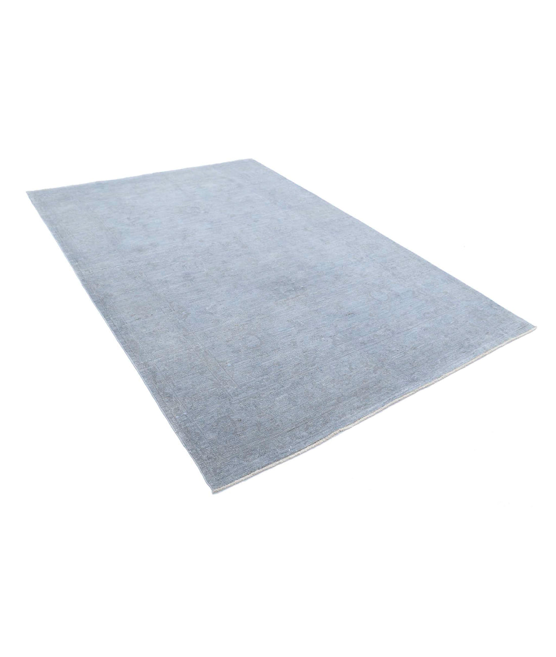 Overdye 6'3'' X 9'8'' Hand-Knotted Wool Rug 6'3'' x 9'8'' (188 X 290) / Grey / Grey