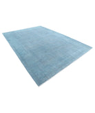 Overdye 8'11'' X 12'6'' Hand-Knotted Wool Rug 8'11'' x 12'6'' (268 X 375) / Blue / Blue