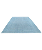 Overdye 8'11'' X 12'6'' Hand-Knotted Wool Rug 8'11'' x 12'6'' (268 X 375) / Blue / Blue