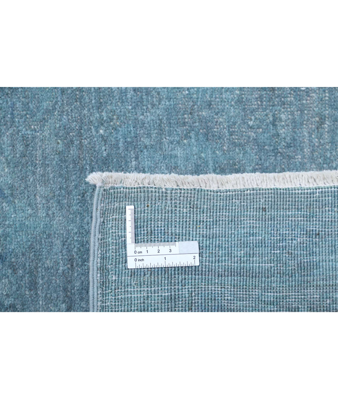 Overdye 8'11'' X 12'6'' Hand-Knotted Wool Rug 8'11'' x 12'6'' (268 X 375) / Blue / Blue