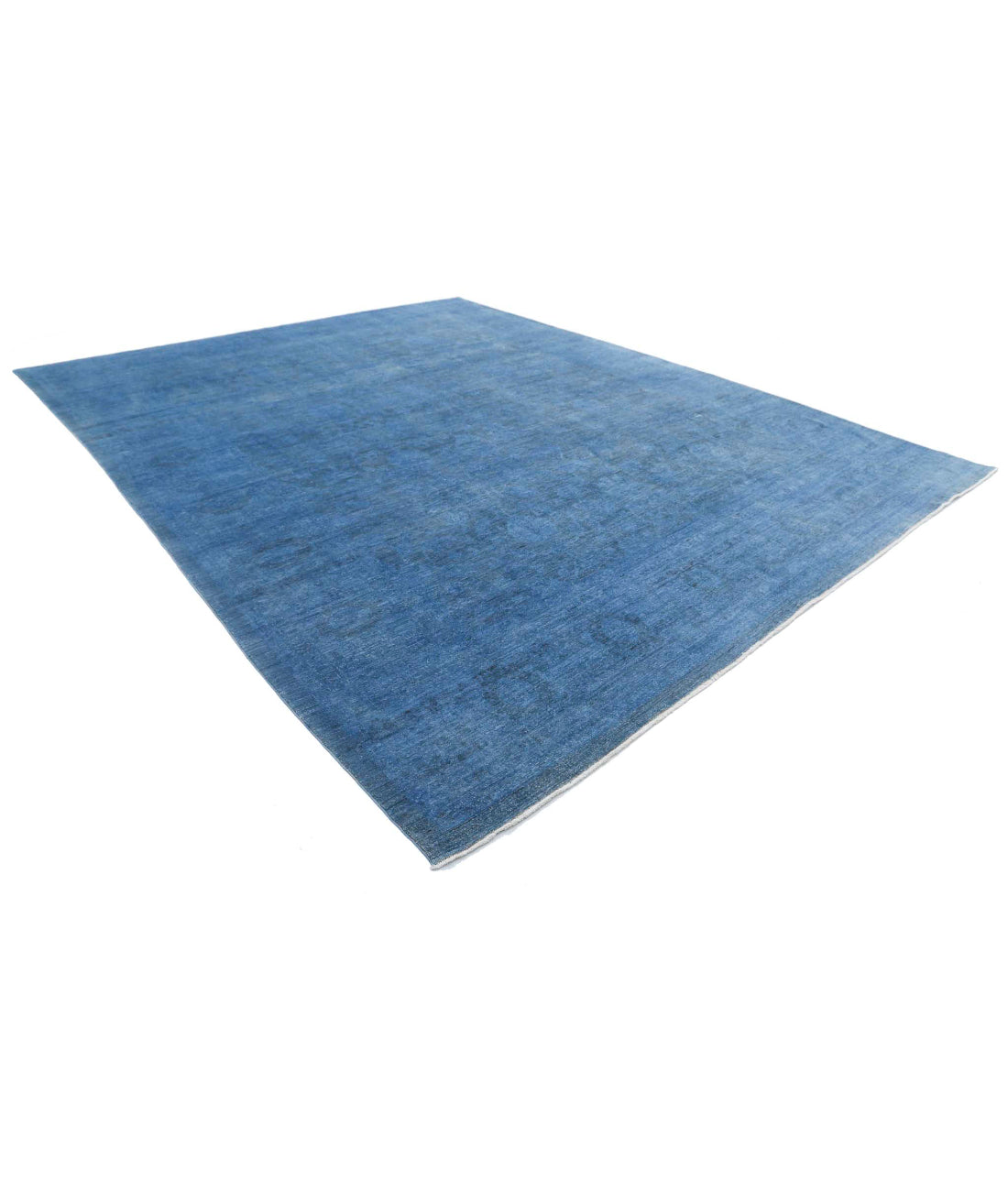 Overdye 11'8'' X 14'7'' Hand-Knotted Wool Rug 11'8'' x 14'7'' (350 X 438) / Blue / Blue