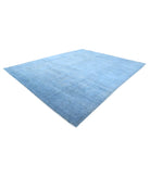 Overdye 11'8'' X 14'7'' Hand-Knotted Wool Rug 11'8'' x 14'7'' (350 X 438) / Blue / Blue